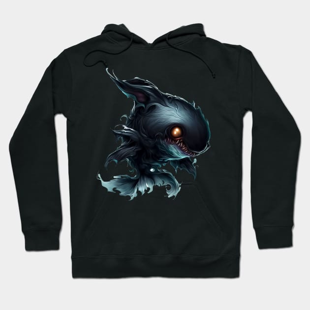 Spooky ghost shark Hoodie by TomFrontierArt